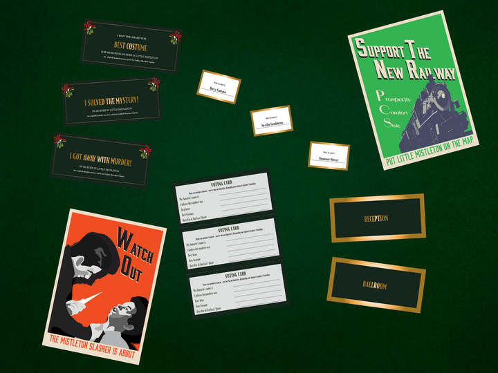 Christmas Murder Mystery Kit | Murder in Little Mistleton | 5-15 Players