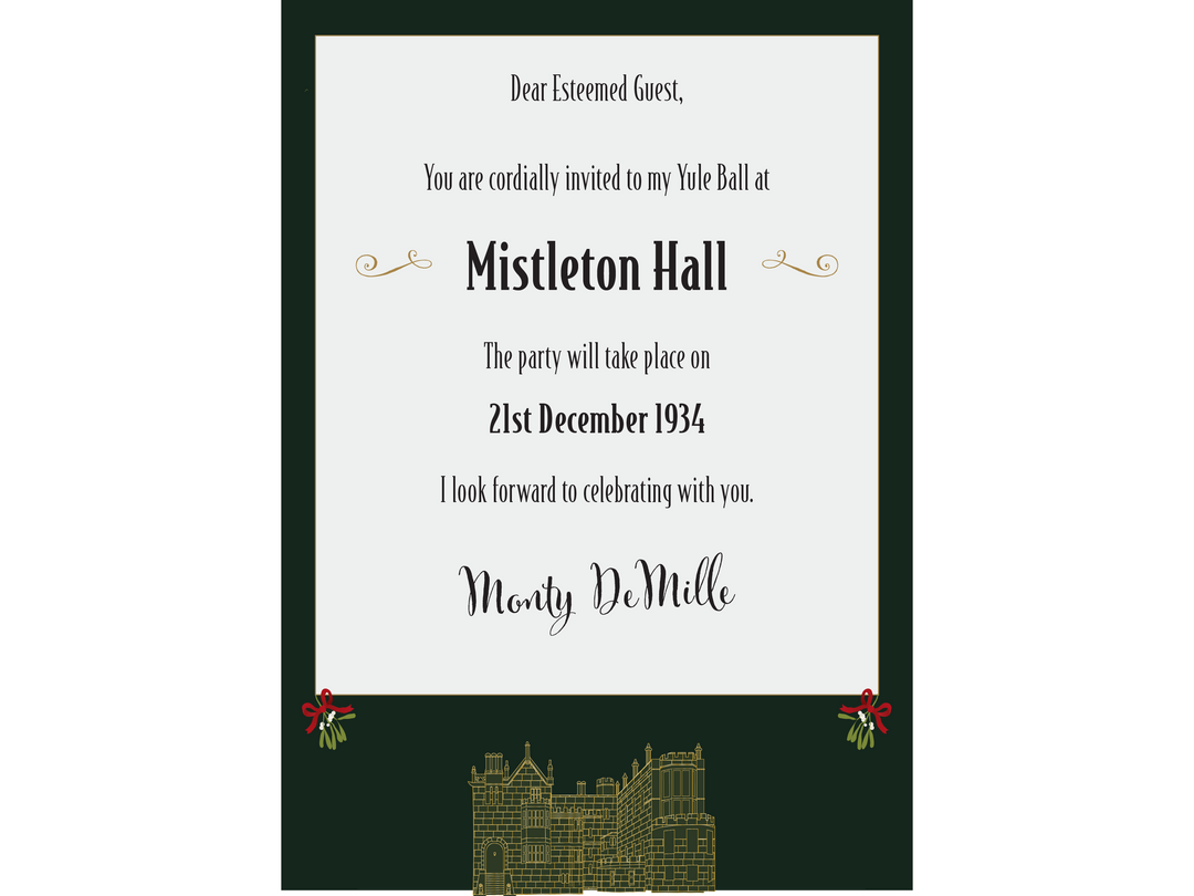 Christmas Murder Mystery Kit | Murder in Little Mistleton | 5-15 Players