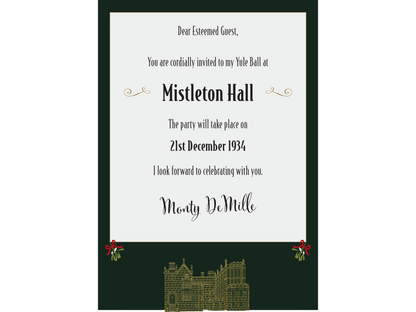 Christmas Agatha Christie Inspired Murder Mystery Kit | Murder in Little Mistleton | 5-15 Players