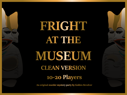 Murder Mystery Kit | Fright at the Museum | Clean | 10-20 Players