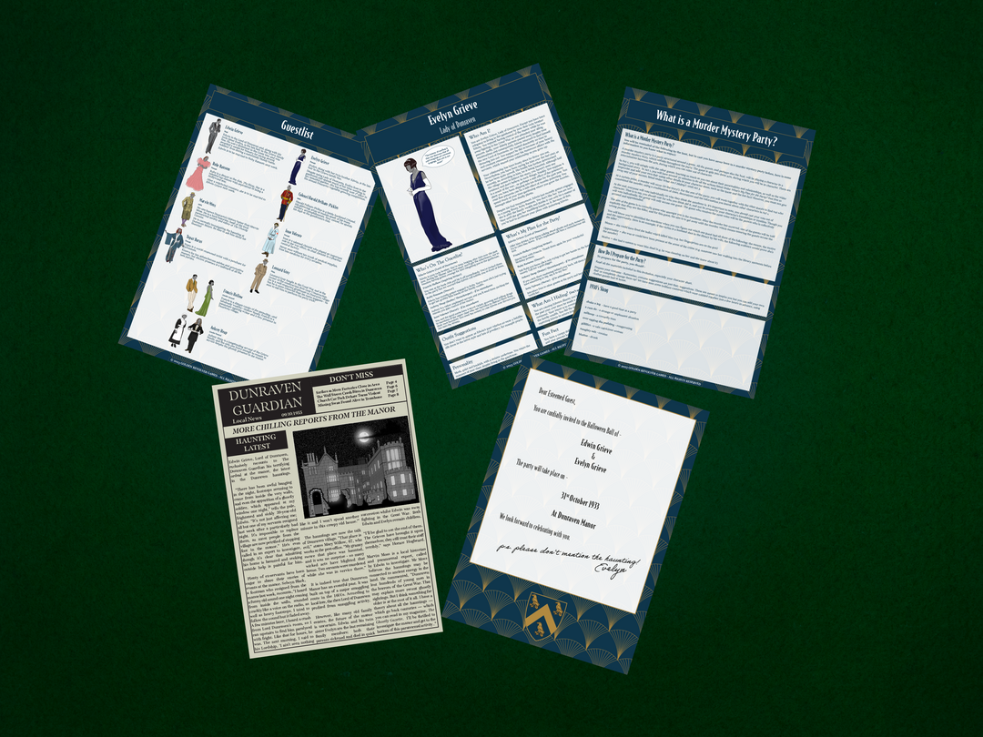 Halloween Murder Mystery Kit | Clue-Inspired | 5-10 Players
