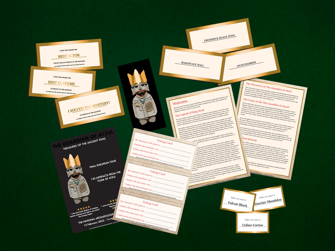 Murder Mystery Kit | Fright at the Museum | 5-10 Players