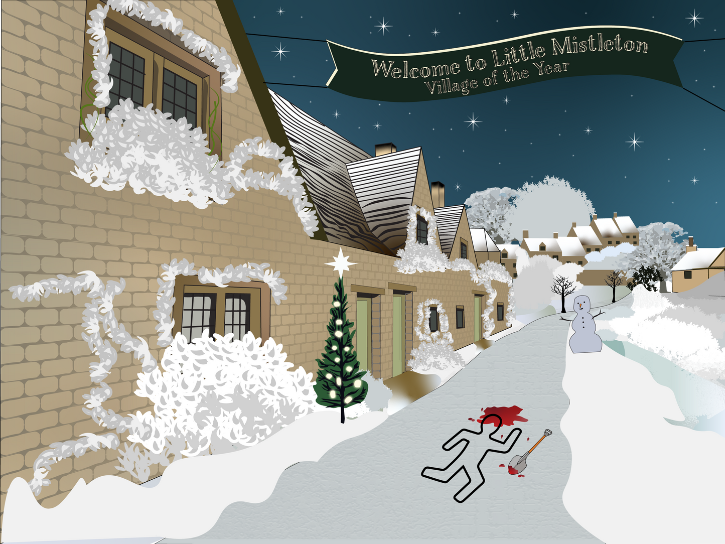 Christmas Agatha Christie Inspired Murder Mystery Kit | Murder in Little Mistleton | 5-15 Players