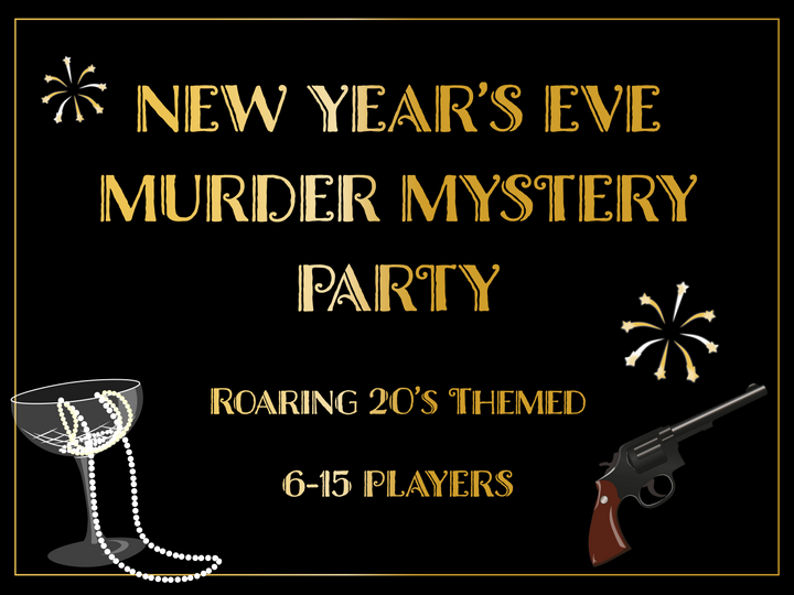 1920's Murder Mystery Kit | Slaughter at the Speakeasy | 6-15 Players | New Year's Eve Edition