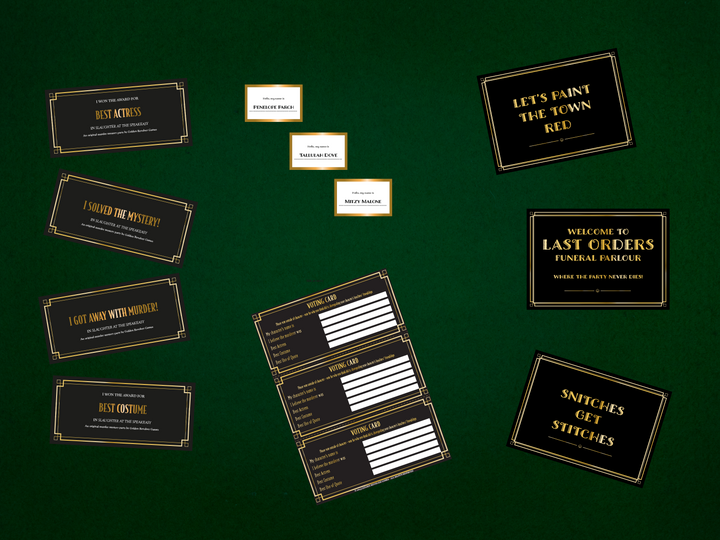 1920's Murder Mystery Kit | Slaughter at the Speakeasy | 6-15 Players | Bachelorette Edition